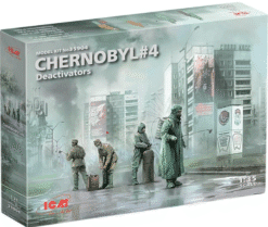 maqueta de chernobyl con desactivadores