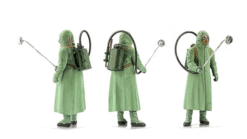 maqueta de chernobyl con desactivadores