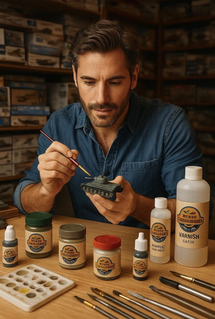 Tipos de pinturas y barnices para maquetas con aerógrafo y pinceles
